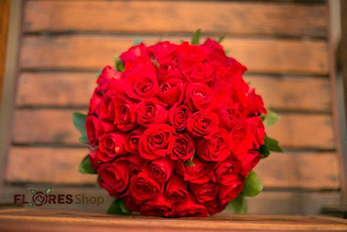Buquês de noiva de rosas vermelhas | Flores Shop
