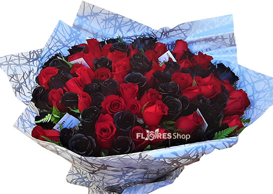 3338 100 Rosas Vermelhas e Negras