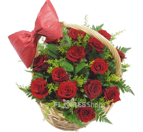 Cesta com Rosas